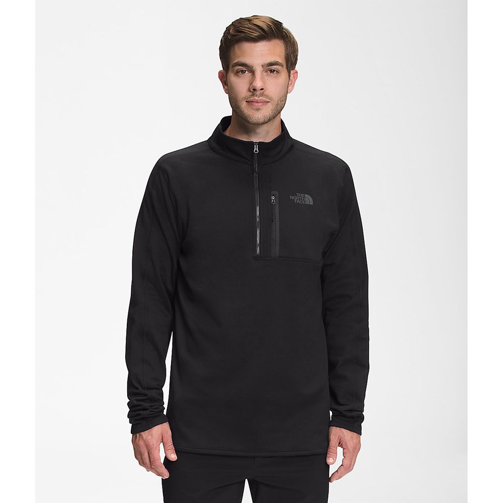 The North Face Fleece Mens Australia - The North Face Canyonlands ½ Zip—Tall Black Hiking (SOI-72108